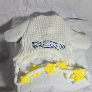 Cinnamoroll Sanrio White Knit Hat Stars